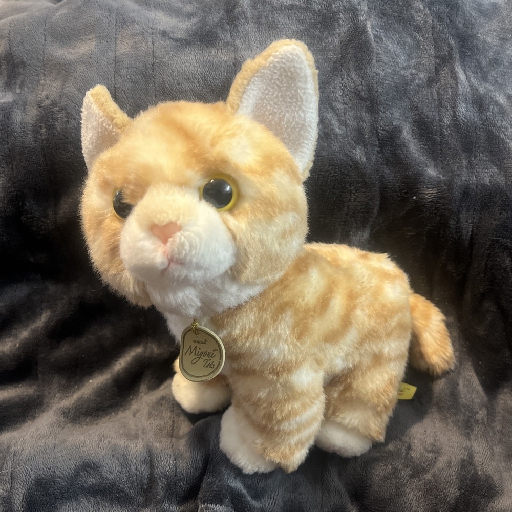 Miyoni By Aurora Orange Tabby Kitten Cat Plush Realistic Stuffed Animal 8"